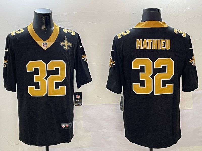 Men New Orleans Saints #32 Mathieu Black Second generation 2024 Nike Limited NFL Jersey style 4->new orleans saints->NFL Jersey